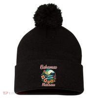Nassau Bahamas Vacation Proud Bahamas Bahamian Beach Pom Pom 12in Knit Beanie thumb 0