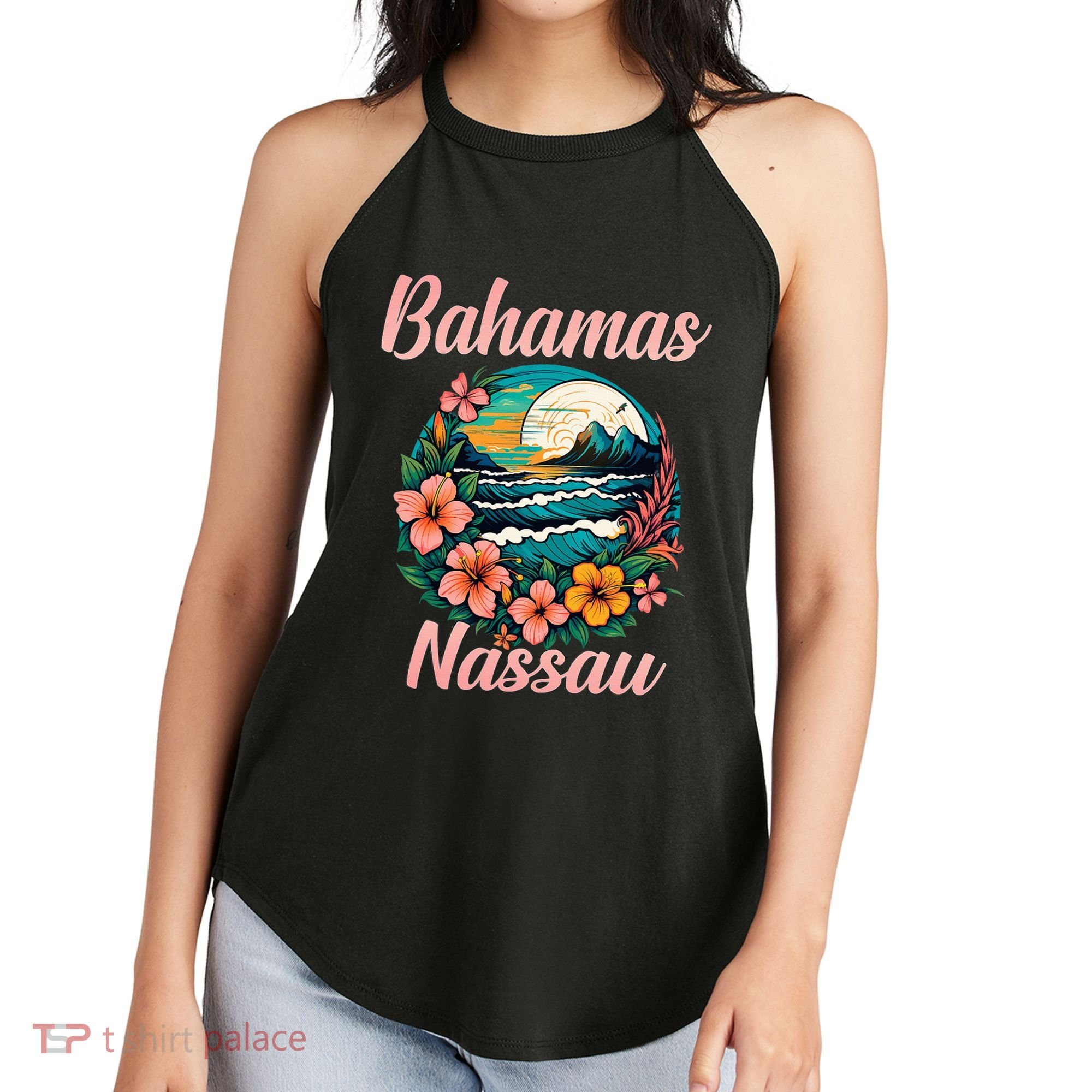 Nassau Bahamas Vacation Proud Bahamas Bahamian Beach Women's Perfect Tri Rocker Tank