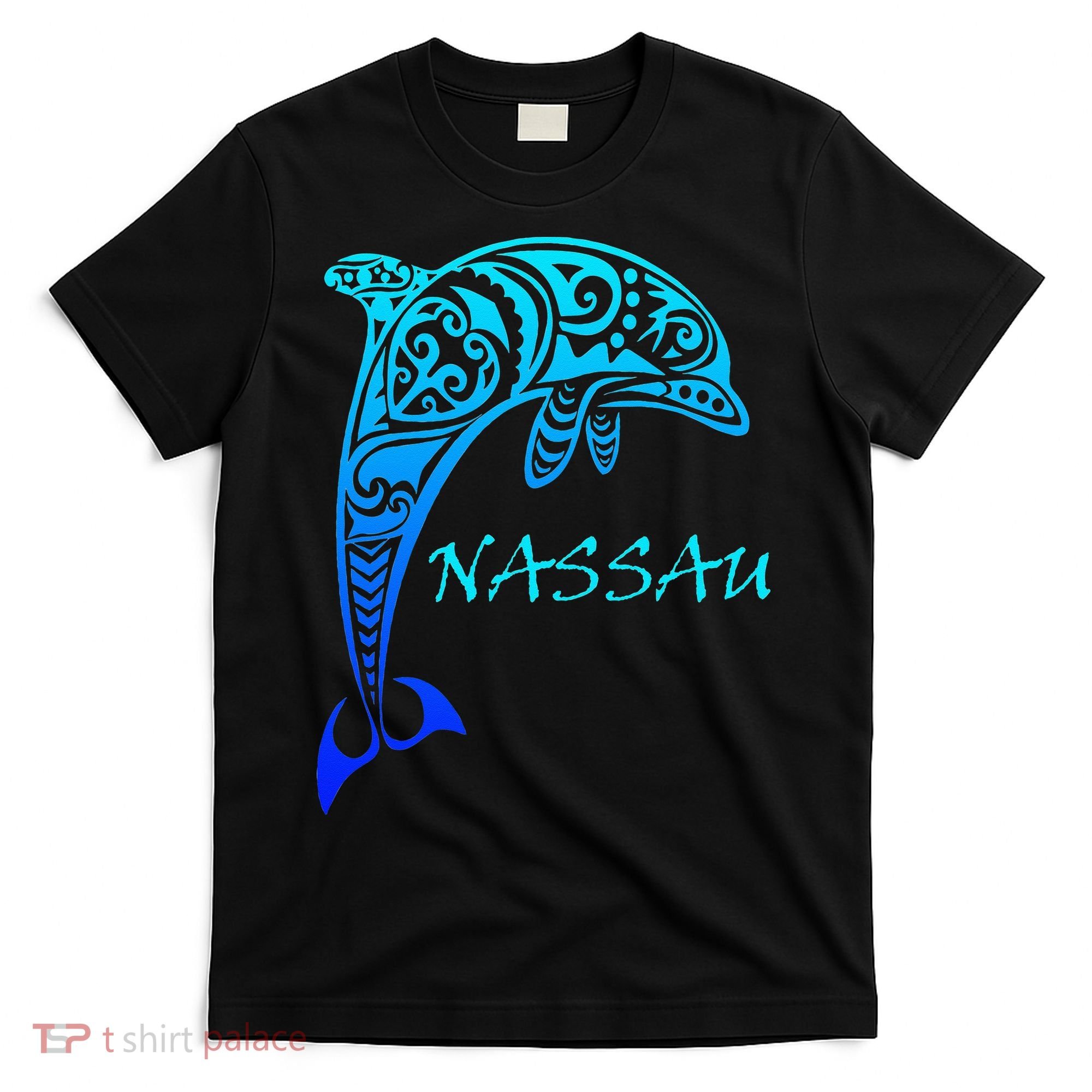 Nassau Bahamas Vintage Retro Tribal Dolphin Vacation T-Shirt
