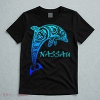 Nassau Bahamas Vintage Retro Tribal Dolphin Vacation T-Shirt thumb 5
