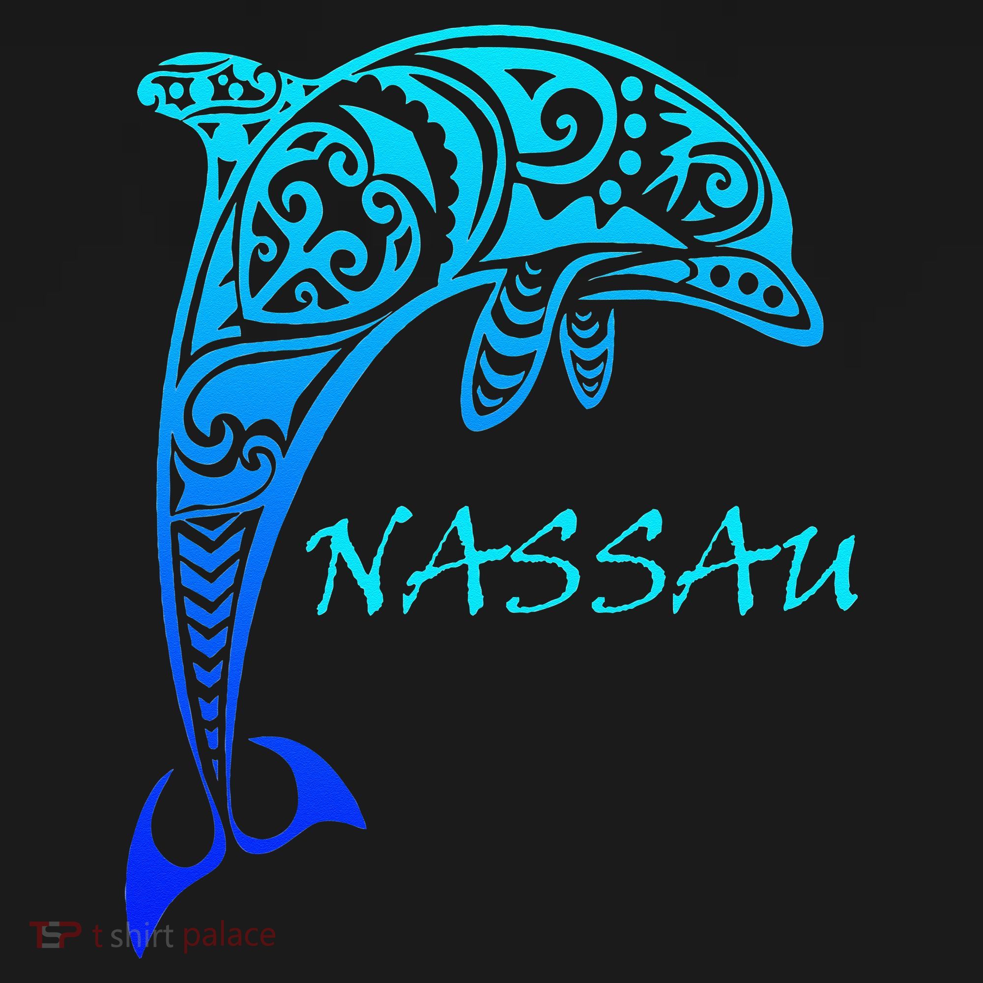 Nassau Bahamas Vintage Retro Tribal Dolphin Vacation T-Shirt