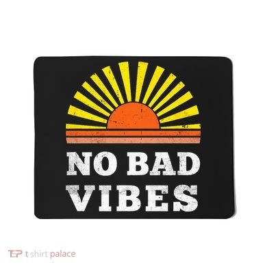No Bad Vibes Retro Summer Sunset Think Positive Wellbeing Mousepad