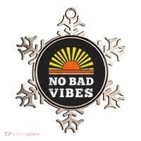 No Bad Vibes Retro Summer Sunset Think Positive Wellbeing Ornament thumb 0