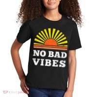 No Bad Vibes Retro Summer Sunset Think Positive Wellbeing Kids T-Shirt thumb 2