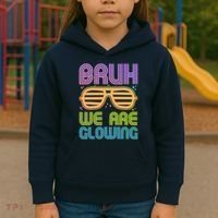 Neon Bruh We Are Glowing Kids Hoodie thumb 3