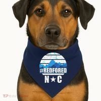 NC Red For Ed North Carolina Mountains USA-Made Doggie Bandana thumb 1