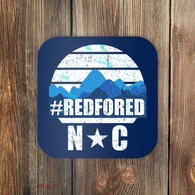 NC Red For Ed North Carolina Mountains Coaster