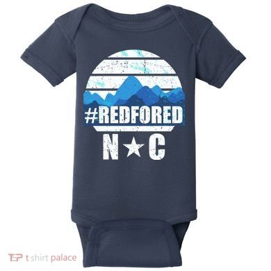 NC Red For Ed North Carolina Mountains Baby Bodysuit