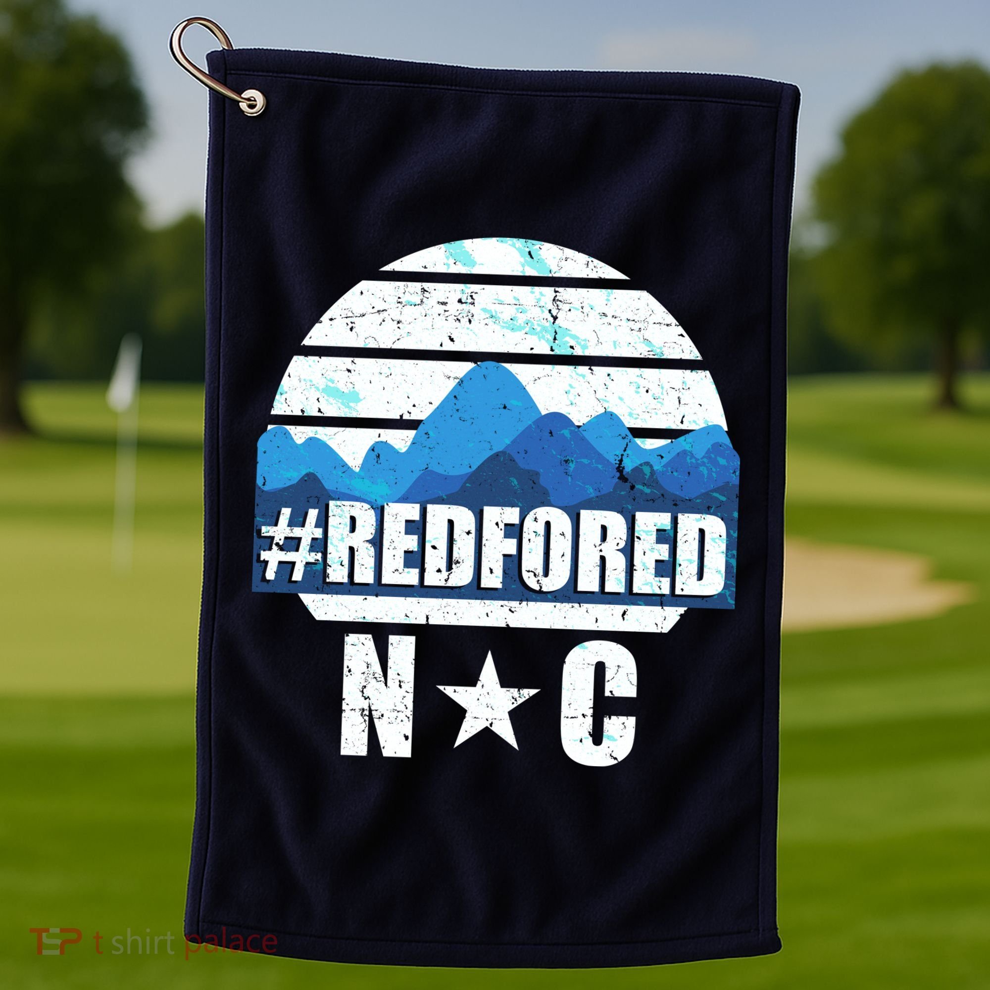 NC Red For Ed North Carolina Mountains Golf Towel