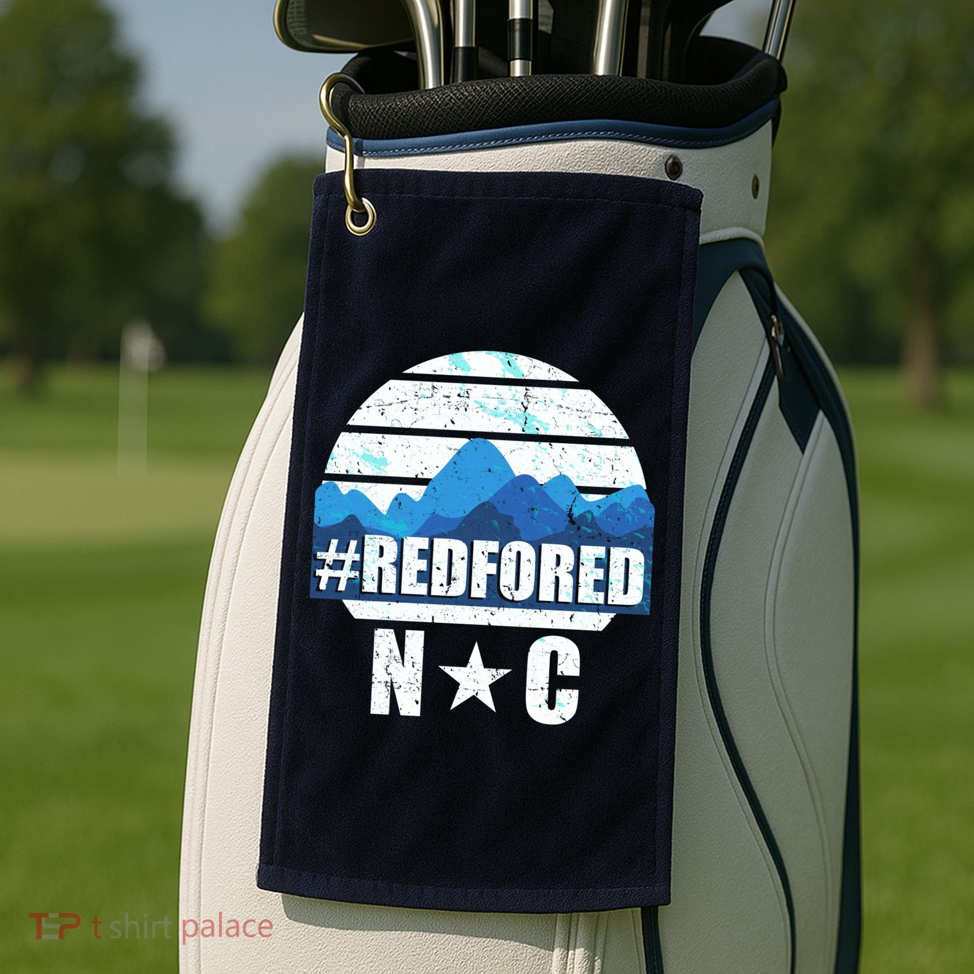 NC Red For Ed North Carolina Mountains Golf Towel