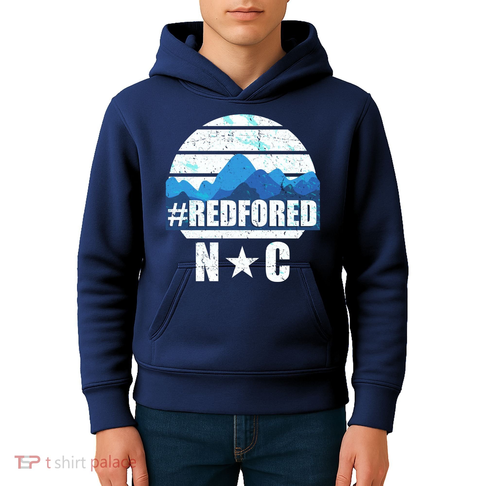 NC Red For Ed North Carolina Mountains Kids Hoodie
