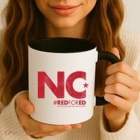 NC Star Red For Ed North Carolina Coffee Mug thumb 3