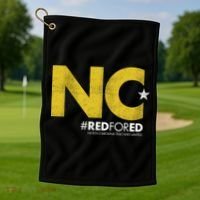 NC Star Red For Ed North Carolina Golf Towel thumb 1