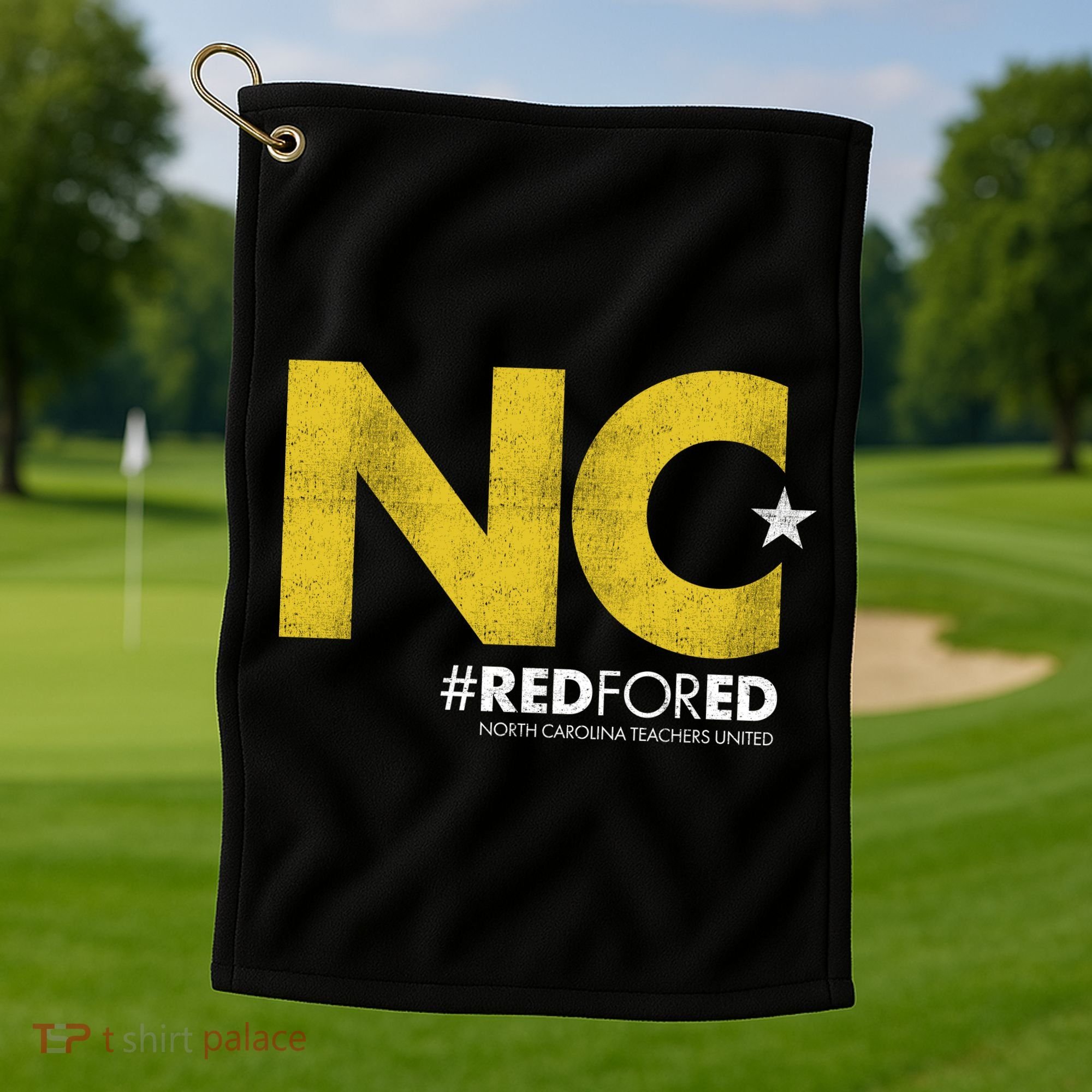 NC Star Red For Ed North Carolina Golf Towel