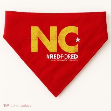 NC Star Red For Ed North Carolina USA-Made Doggie Bandana