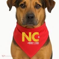 NC Star Red For Ed North Carolina USA-Made Doggie Bandana thumb 1