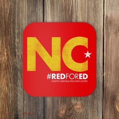 NC Star Red For Ed North Carolina Coaster