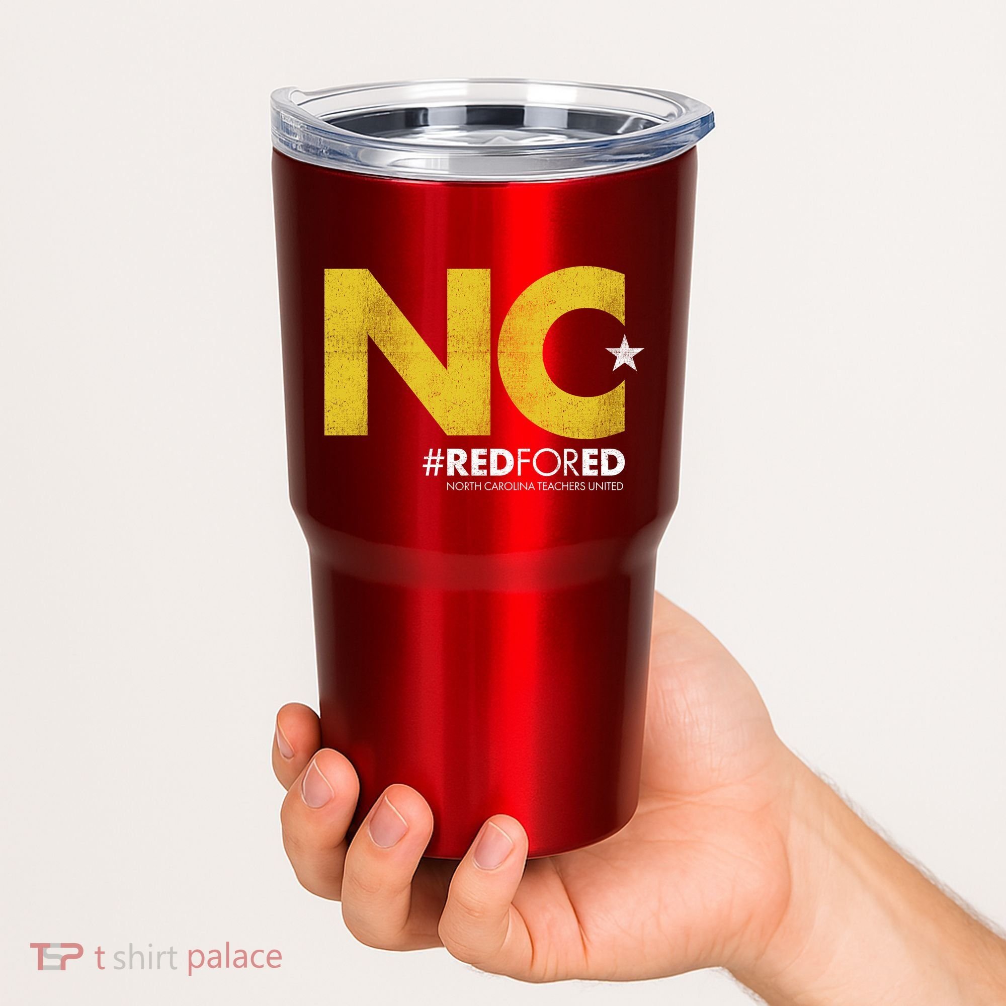 NC Star Red For Ed North Carolina Tumbler