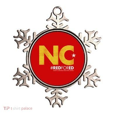 NC Star Red For Ed North Carolina Ornament