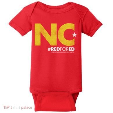 NC Star Red For Ed North Carolina Baby Bodysuit