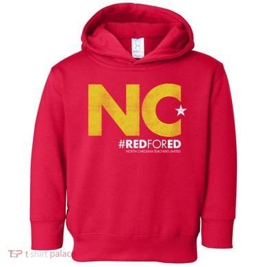 NC Star Red For Ed North Carolina Toddler Hoodie