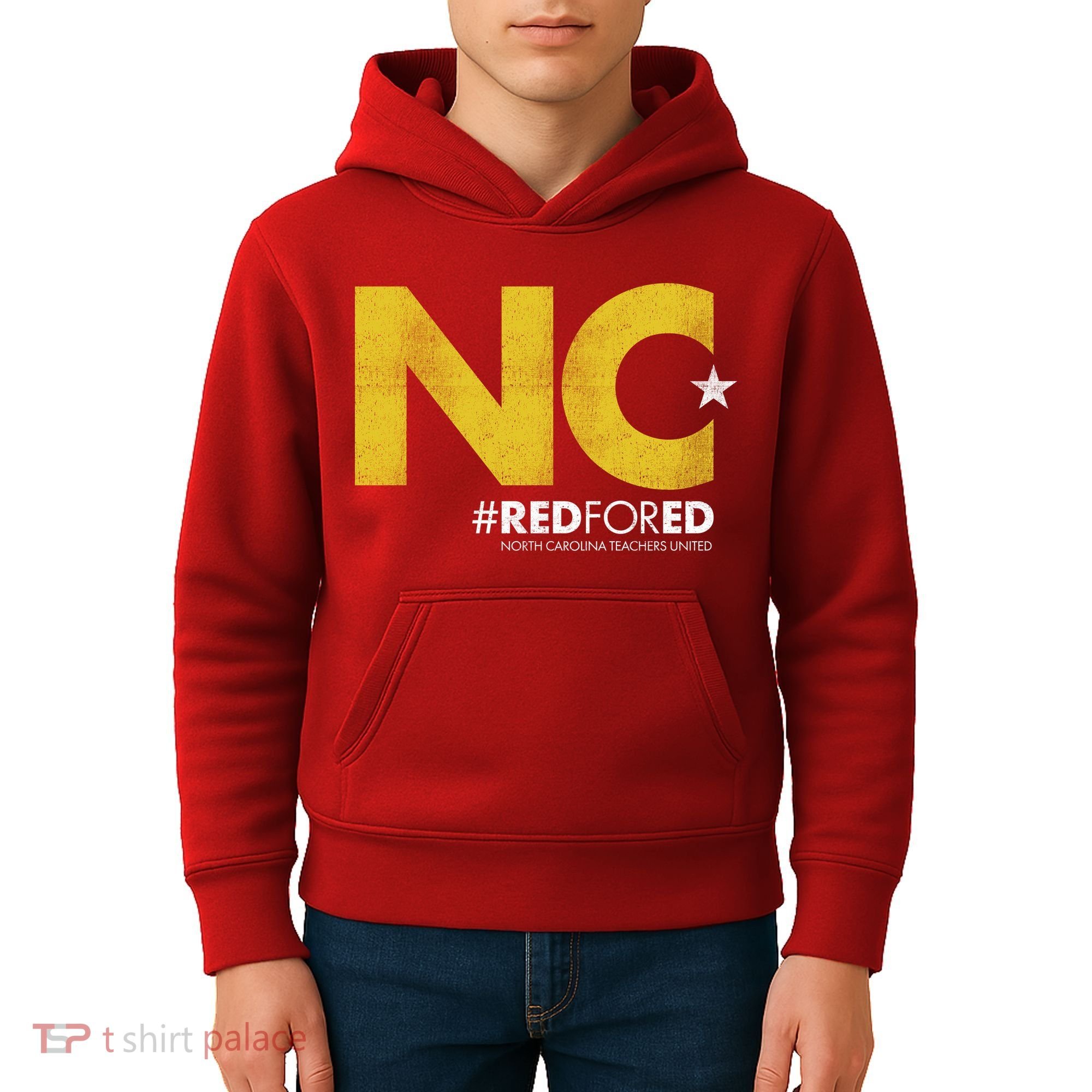 NC Star Red For Ed North Carolina Kids Hoodie