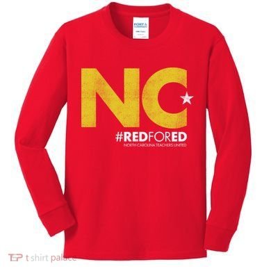NC Star Red For Ed North Carolina Kids Long Sleeve Shirt