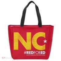 NC Star Red For Ed North Carolina Tote Bag thumb 0