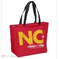 NC Star Red For Ed North Carolina Tote Bag thumb 2