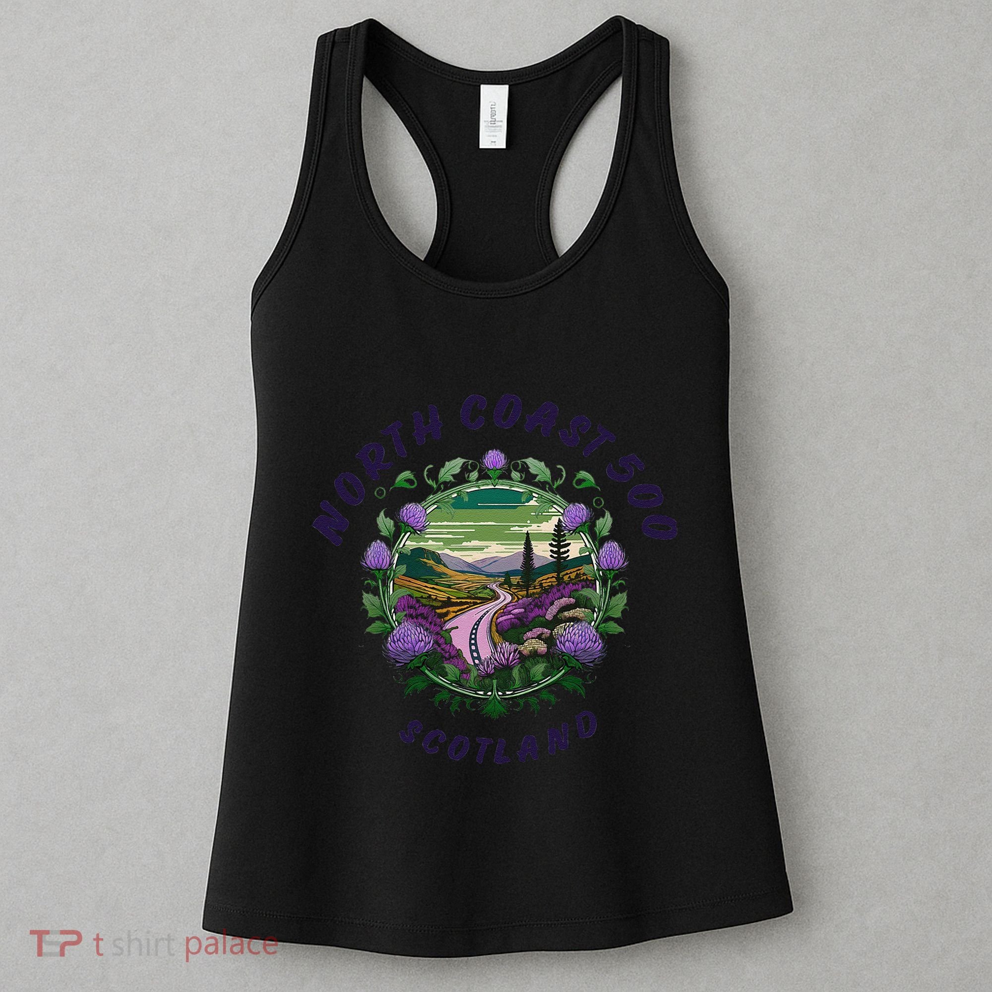 North Coast 500 Scotland Driving Inspired Scottish Nc500 Women's Tank Top