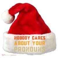 Nobody Cares About Your Pronouns Santa Hat thumb 0