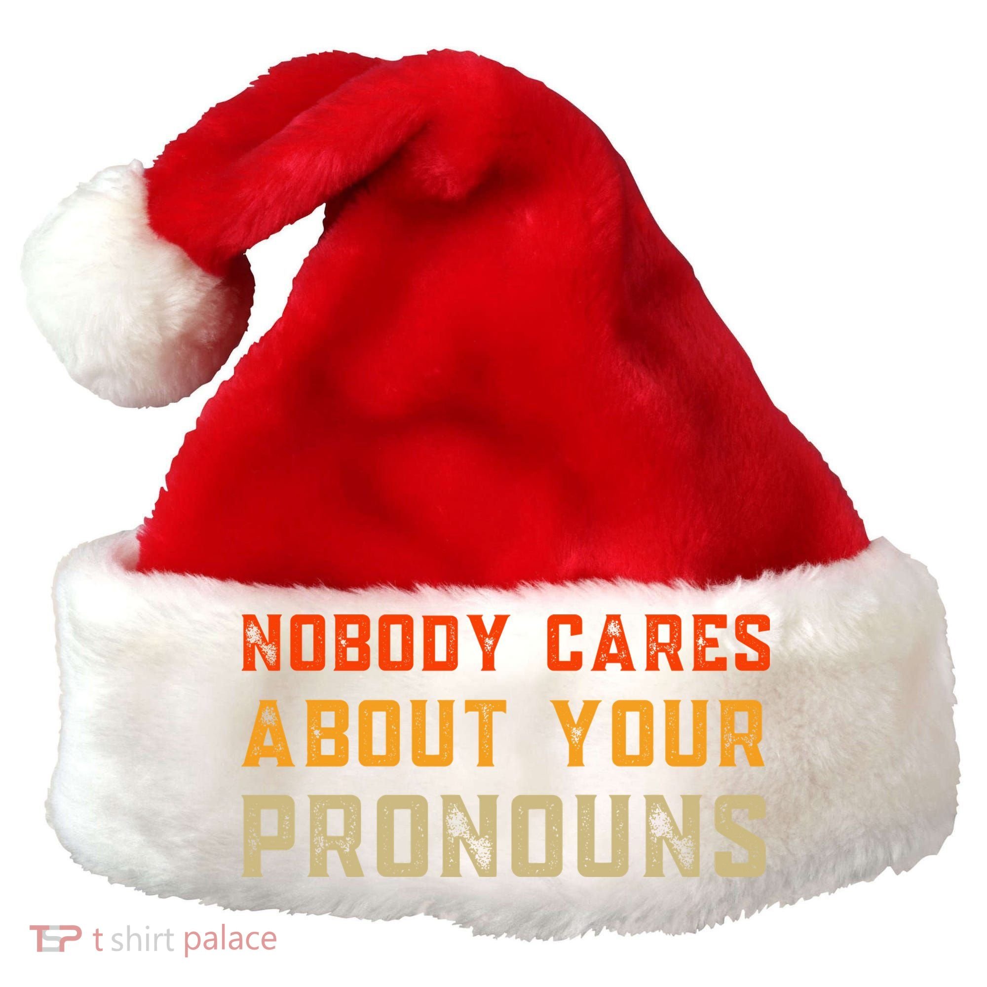 Nobody Cares About Your Pronouns Santa Hat