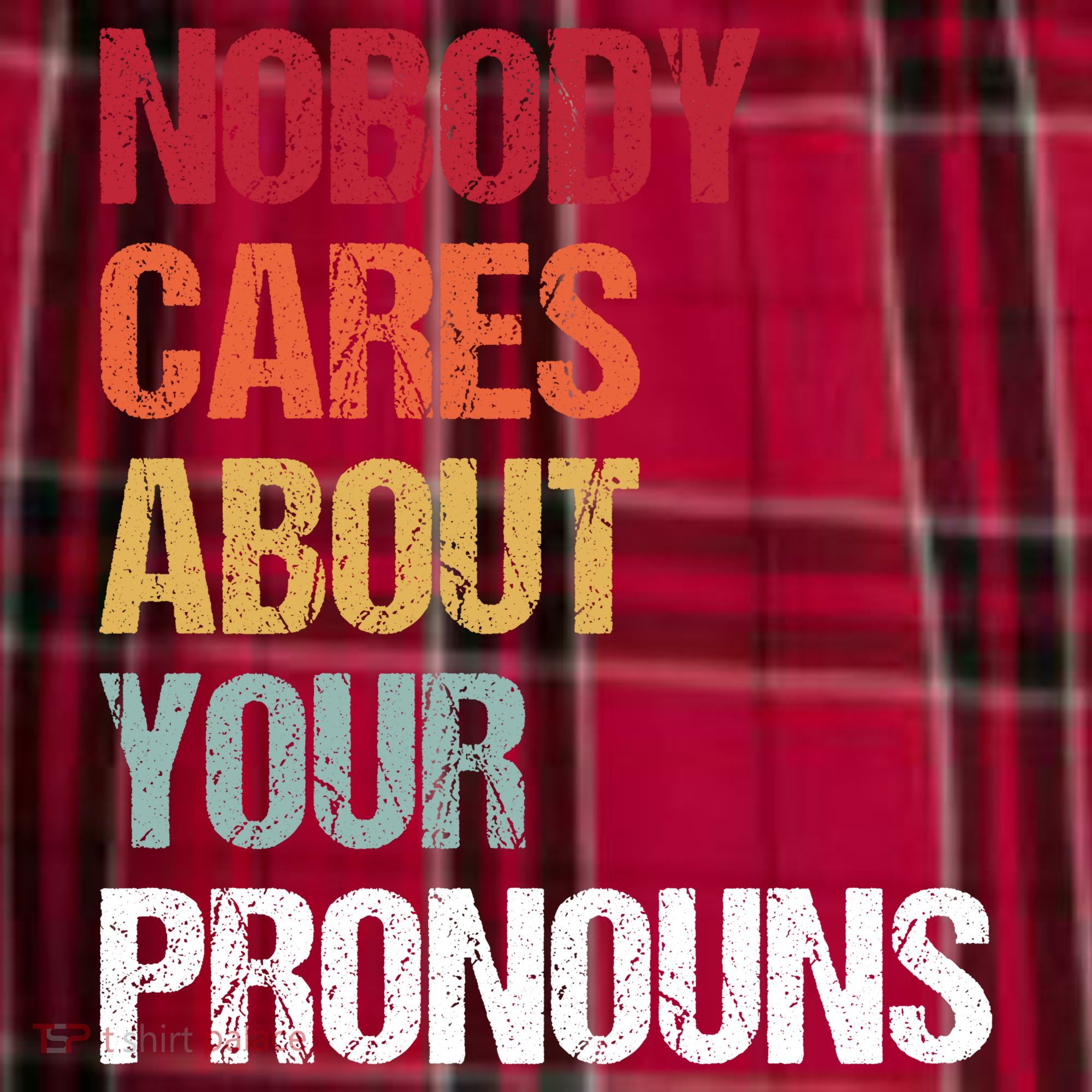 Nobody Cares About Your Pronouns Men's Flannel Plaid Pajama Pants