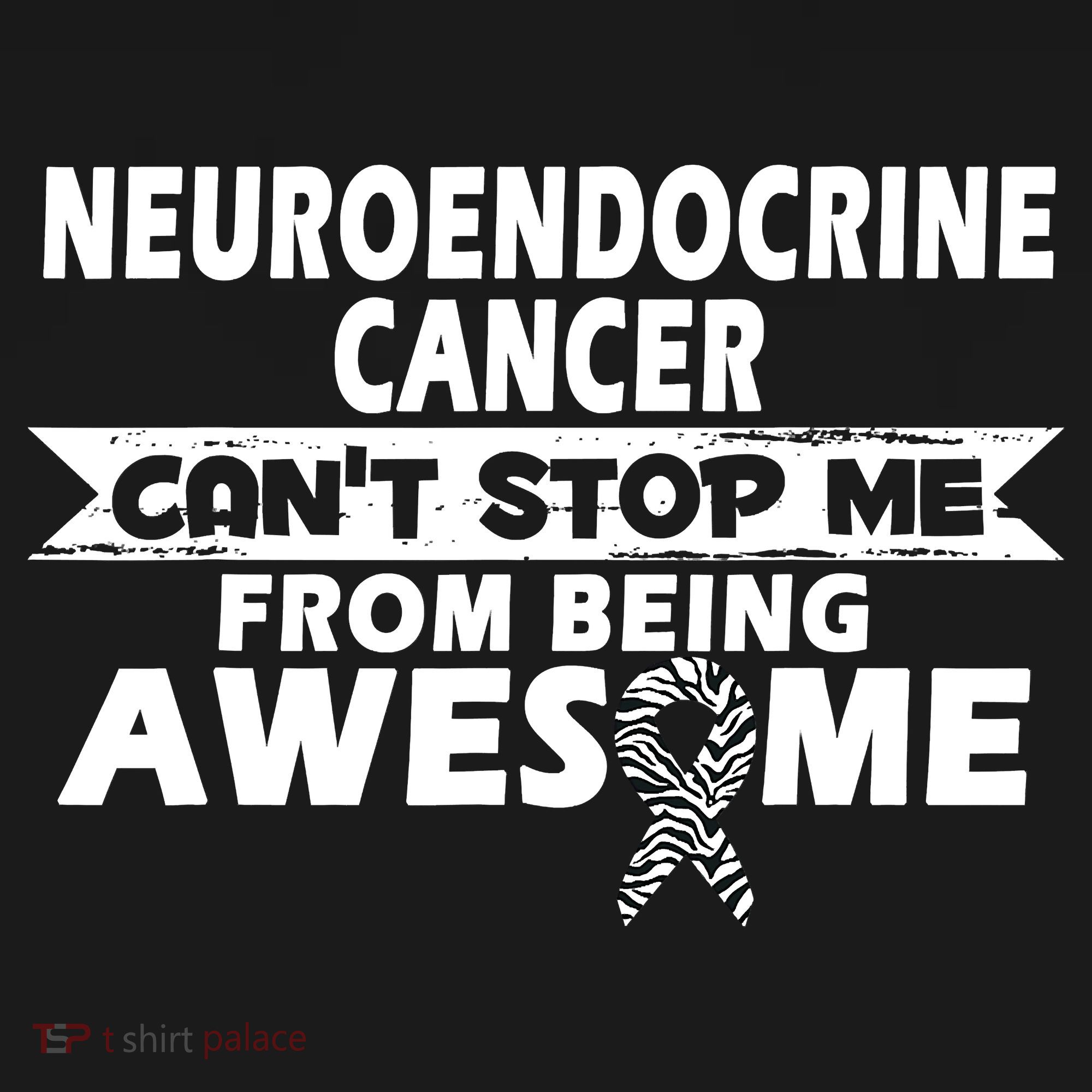 Neuroendocrine Cancer Awareness With Zebra Ribbon USA-Made Doggie Bandana