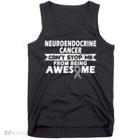 Neuroendocrine Cancer Awareness With Zebra Ribbon Tank Top thumb 0