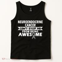 Neuroendocrine Cancer Awareness With Zebra Ribbon Tank Top thumb 2