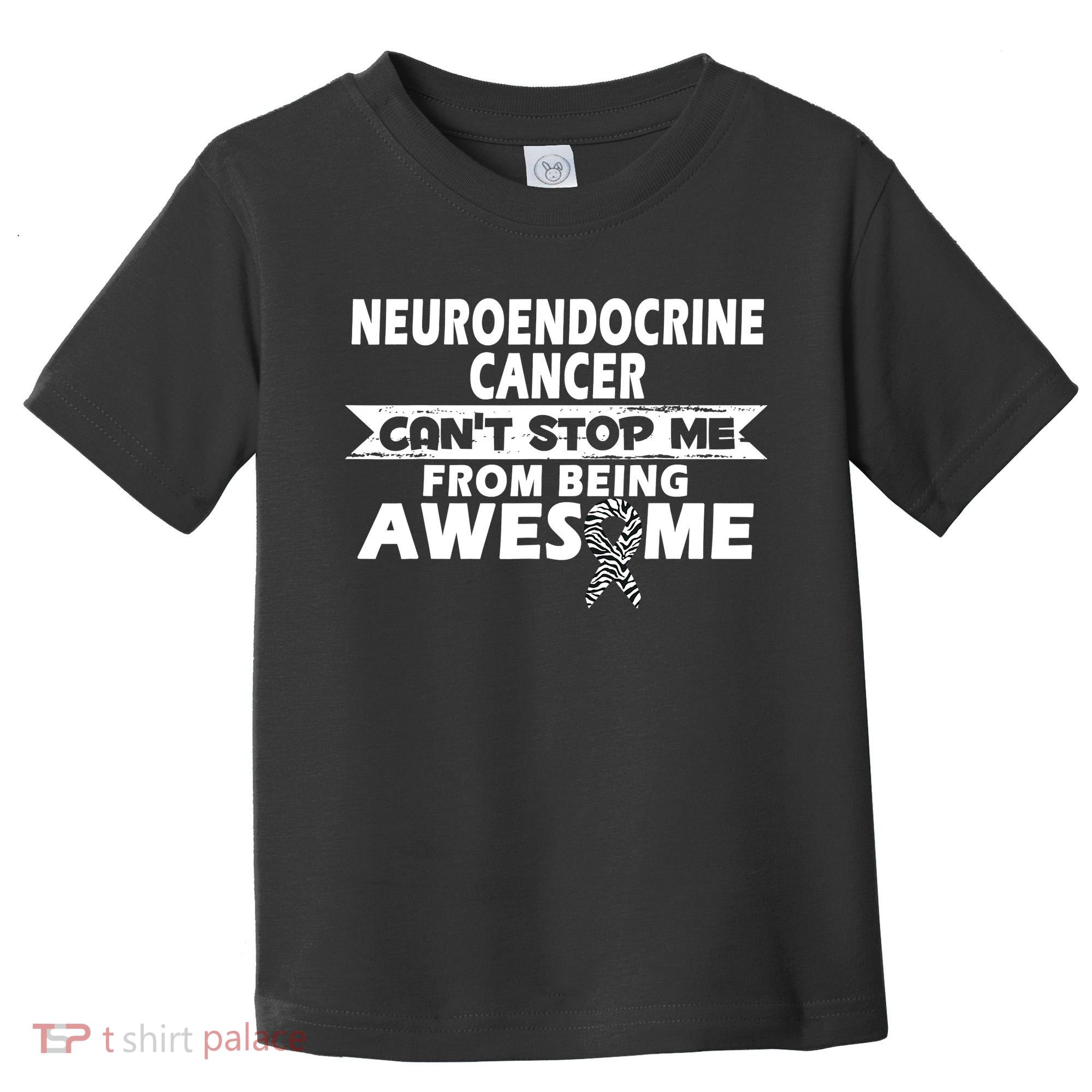 Neuroendocrine Cancer Awareness With Zebra Ribbon Toddler T-Shirt