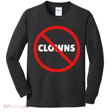 No Clowns Allowed Kids Long Sleeve Shirt