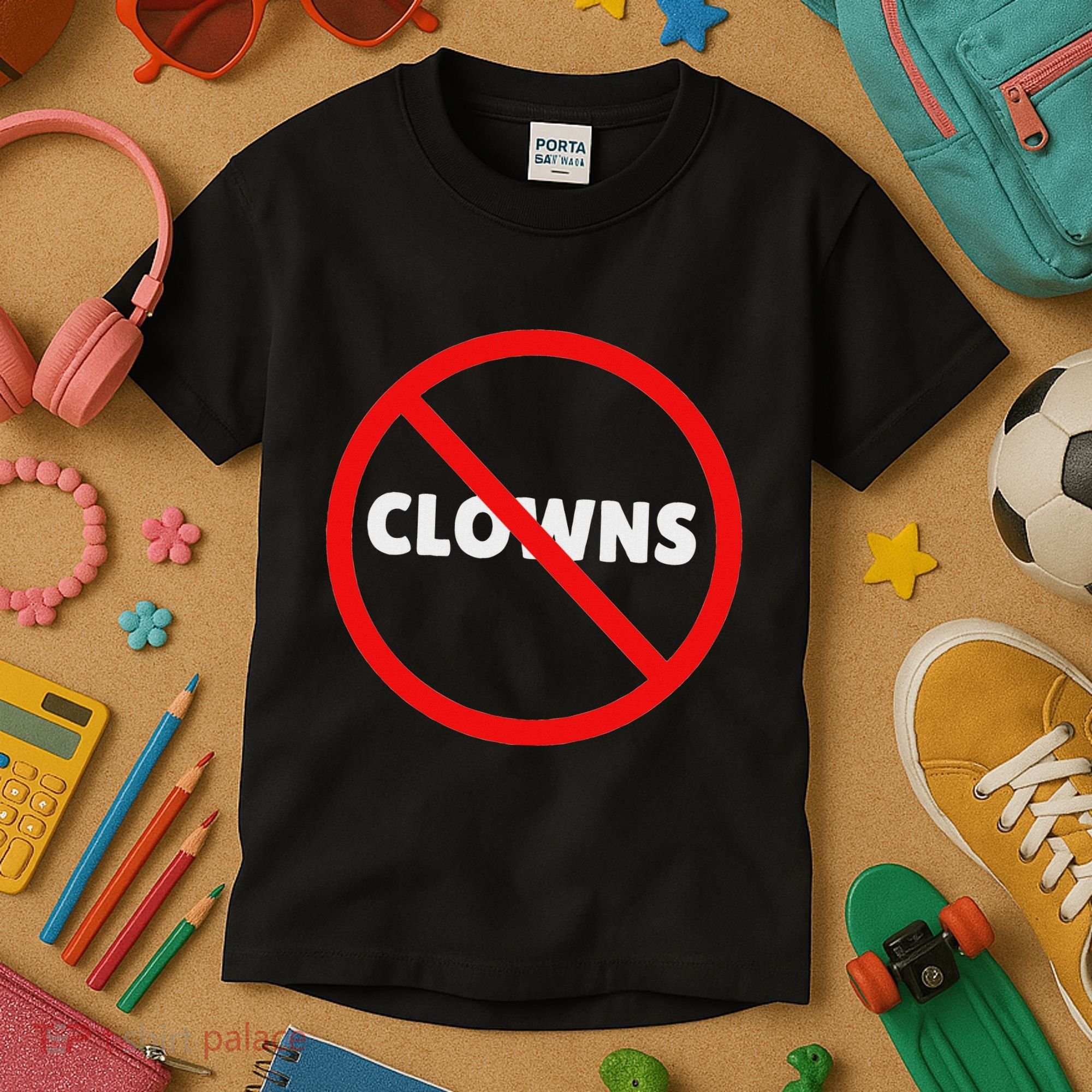 No Clowns Allowed Kids T-Shirt
