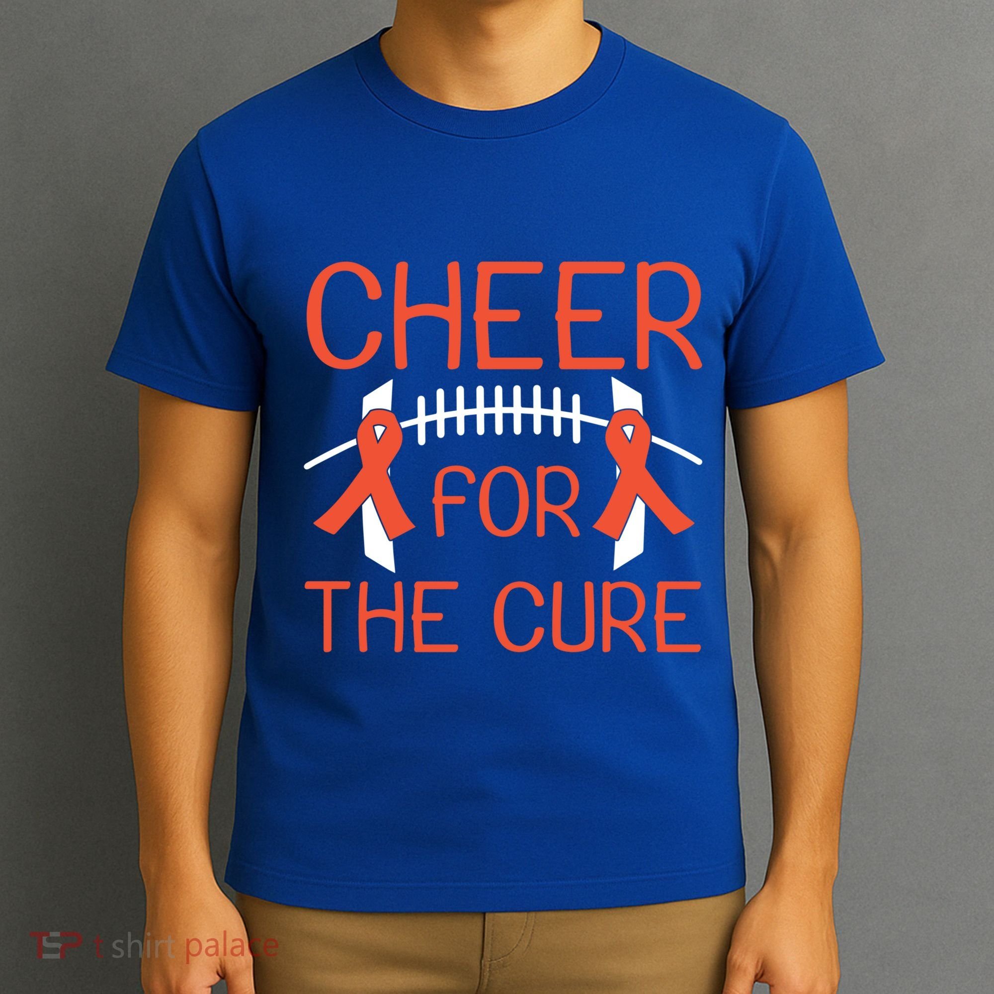 Ney Cancer Awareness Cheer For The Cure Football Gift Funny Gift T-Shirt