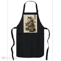 Ninja Cat Anime Style Samurai Cat Apron thumb 0
