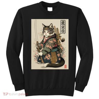 Ninja Cat Anime Style Samurai Cat Sweatshirt