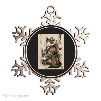 Ninja Cat Anime Style Samurai Cat Ornament