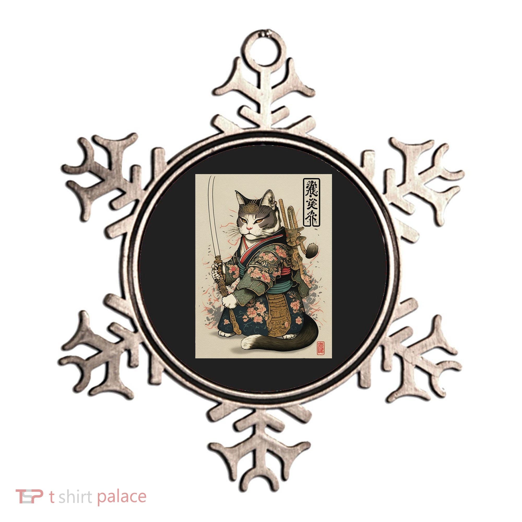 Ninja Cat Anime Style Samurai Cat Ornament