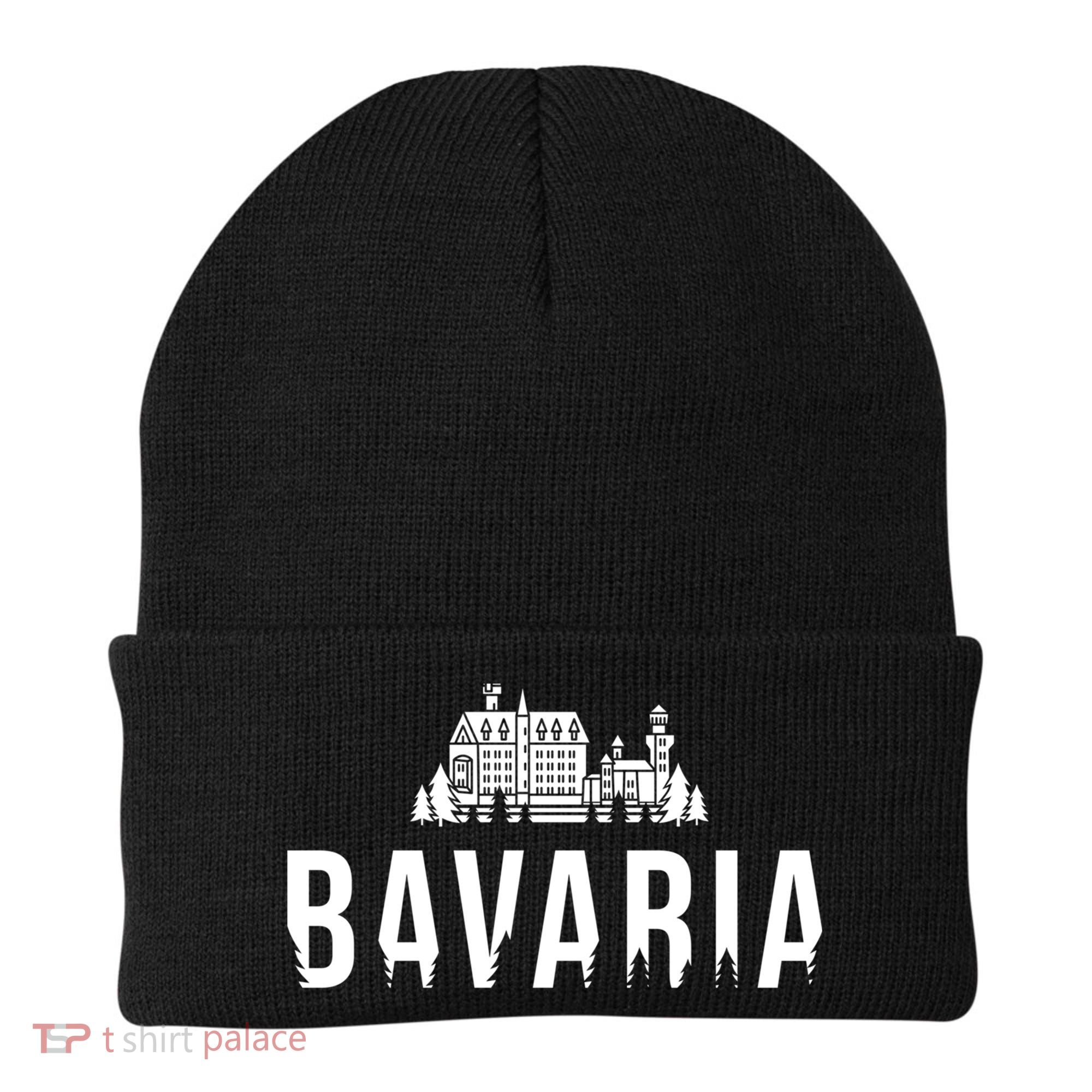 Neuschwanstein Castle And Forest Gift Bavaria Germany Souvenir Gift Beanie