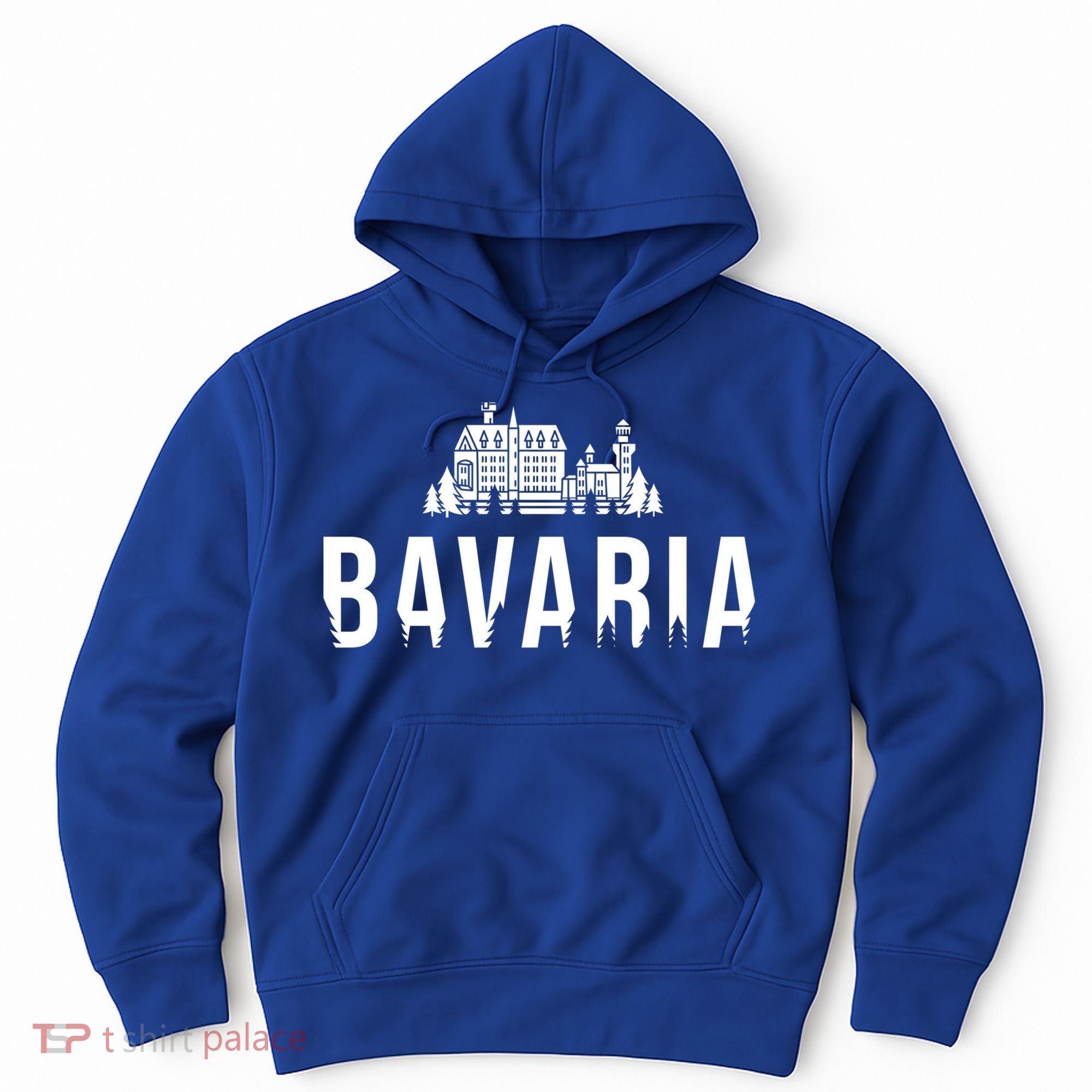 Neuschwanstein Castle And Forest Gift Bavaria Germany Souvenir Gift Hoodie