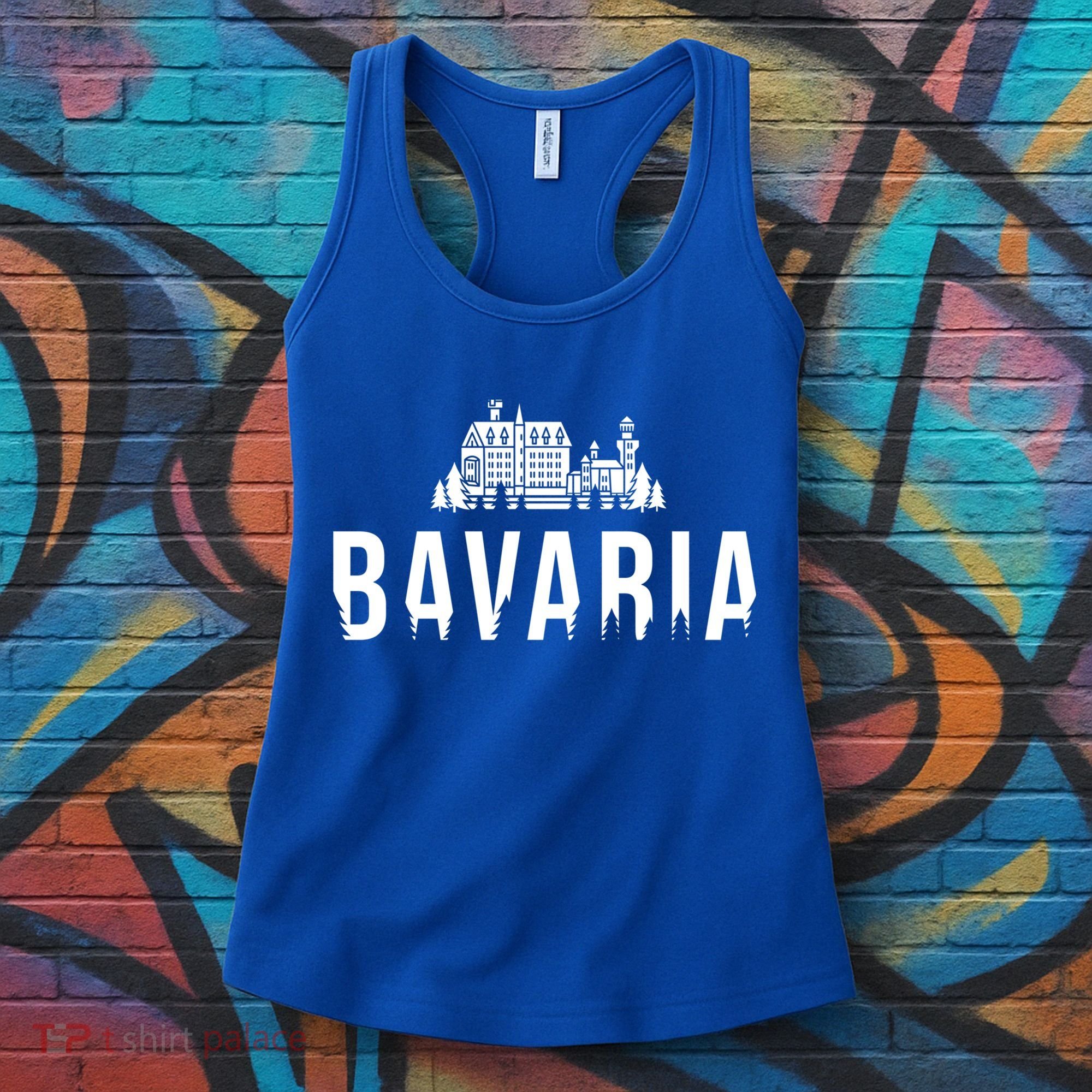 Neuschwanstein Castle And Forest Gift Bavaria Germany Souvenir Gift Women's Tank Top