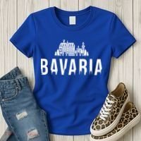 Neuschwanstein Castle And Forest Gift Bavaria Germany Souvenir Gift Women's T-Shirt thumb 3