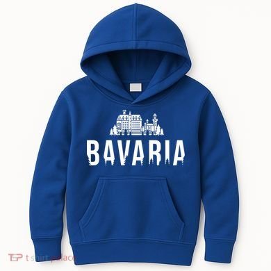 Neuschwanstein Castle And Forest Gift Bavaria Germany Souvenir Gift Kids Hoodie