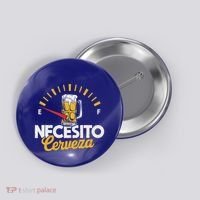 Necesito Cerveza Beer Lover Button thumb 0